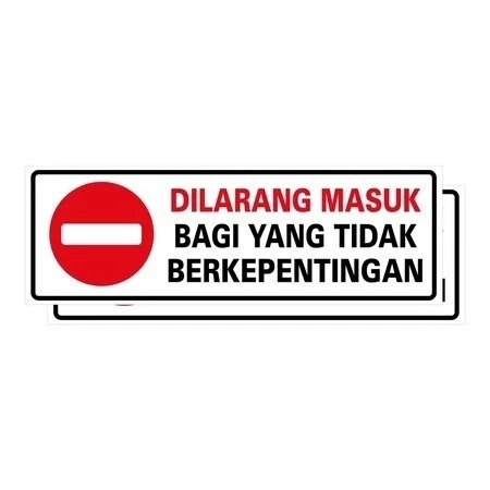 

Sign Sticker Staff Only Selain Karyawan Dilarang Masuk stiker 30x10cm