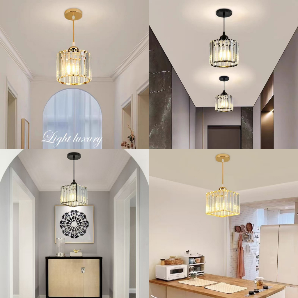 Lampu Hias Gantung Kristal Minimalis Lampu kristal plafon rumah Lampu Plafon Gantung Kristal Lampu