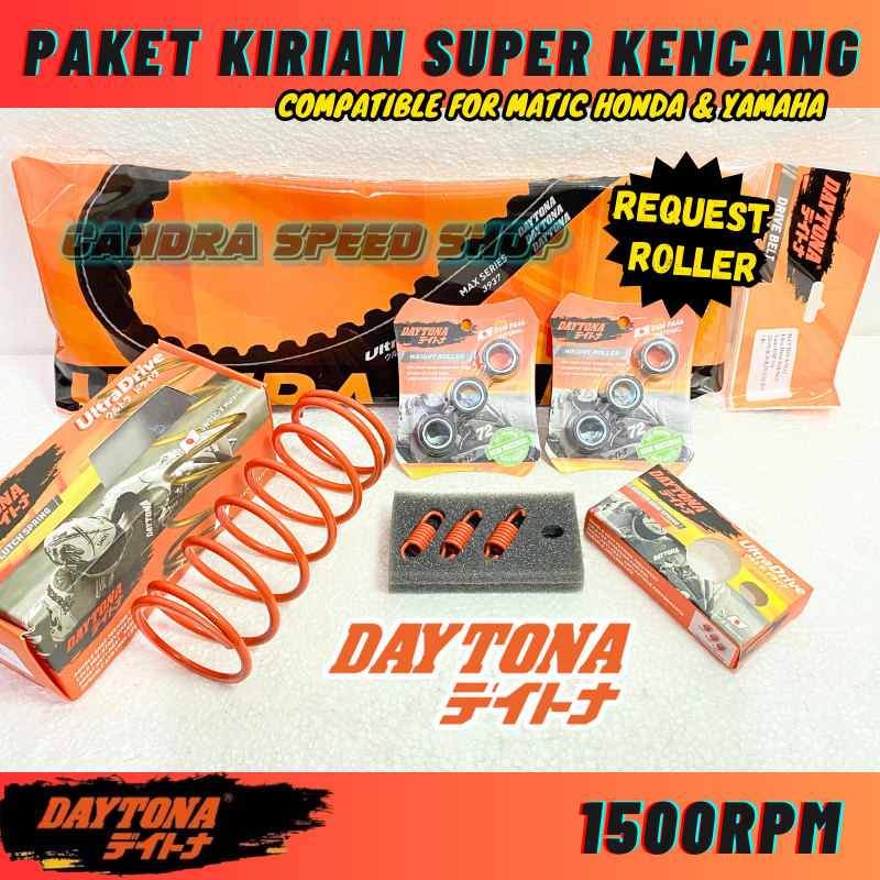 PAKET UPGRADE KIRIAN CVT 1500 RPM DAYTONA BEAT FI VARIO 110 125 150 SCOOPY 2021 BEAT KARBU BEAT DELU