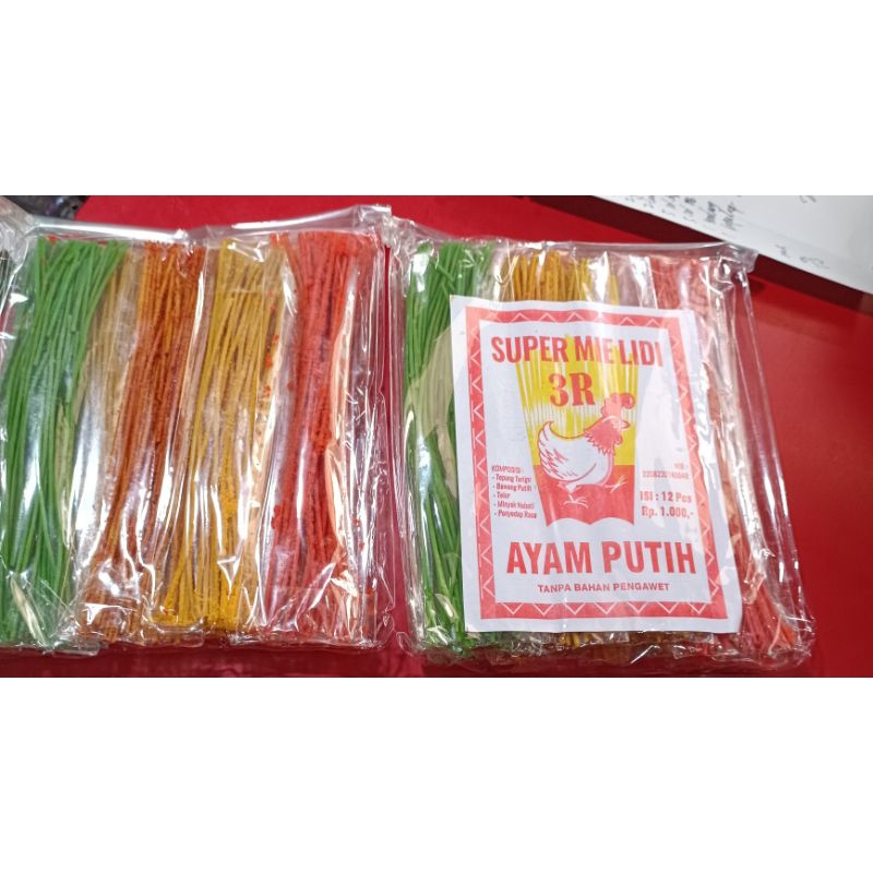 

Super Mie Lidi 3R Warna warni 1 Pack isi 12 Pcs