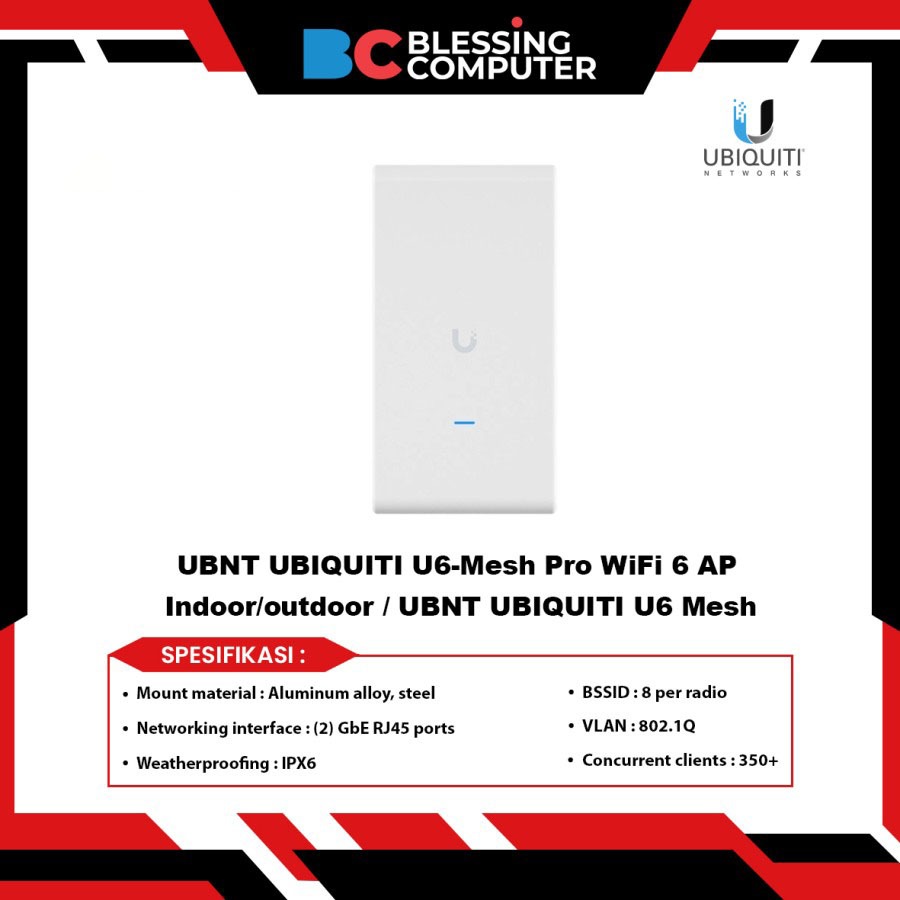 UBNT UBIQUITI U6-Mesh Pro WiFi 6 AP Indoor/outdoor / UBNT UBIQUITI U6 Mesh