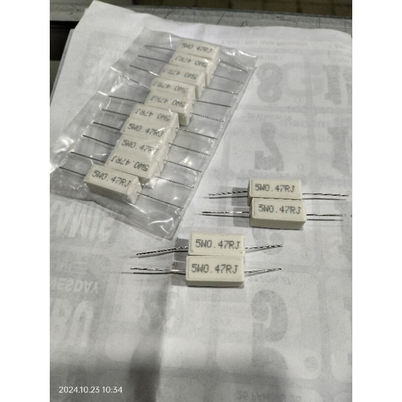 RESISTOR KAPUR 5WATT/0.47 OHM