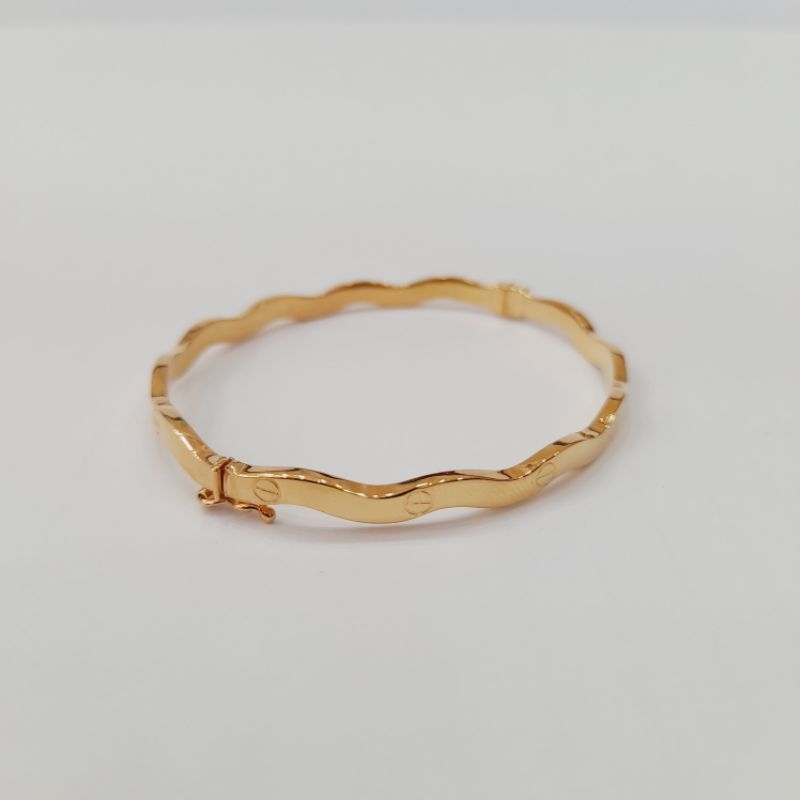 Gelang Emas Asli Kolong Wave