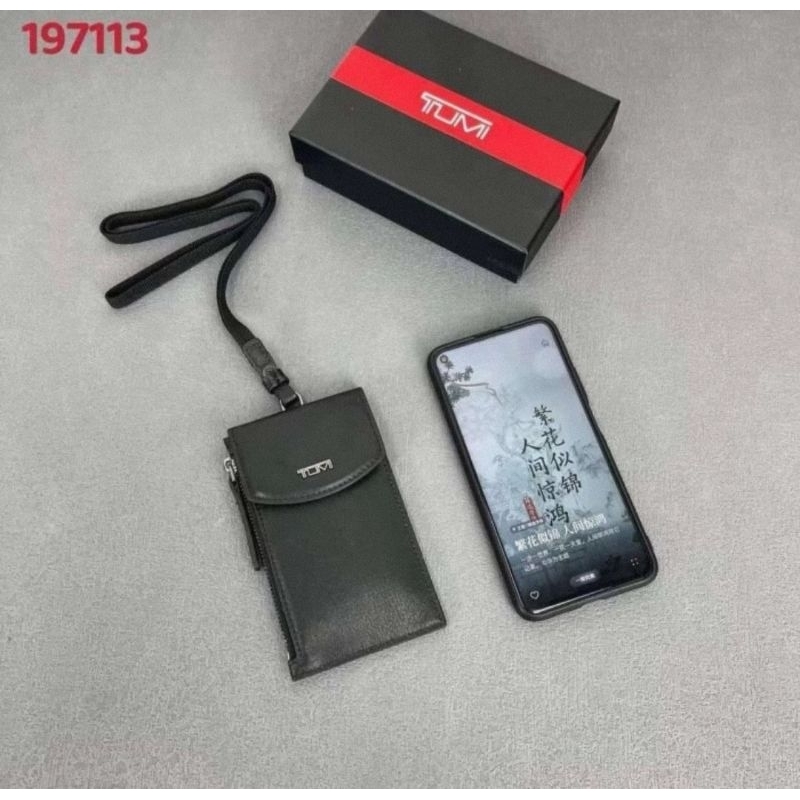 

Lanyard & name tag t u m i case belden full leather mirror, ID card t u m i, tempat kartu
