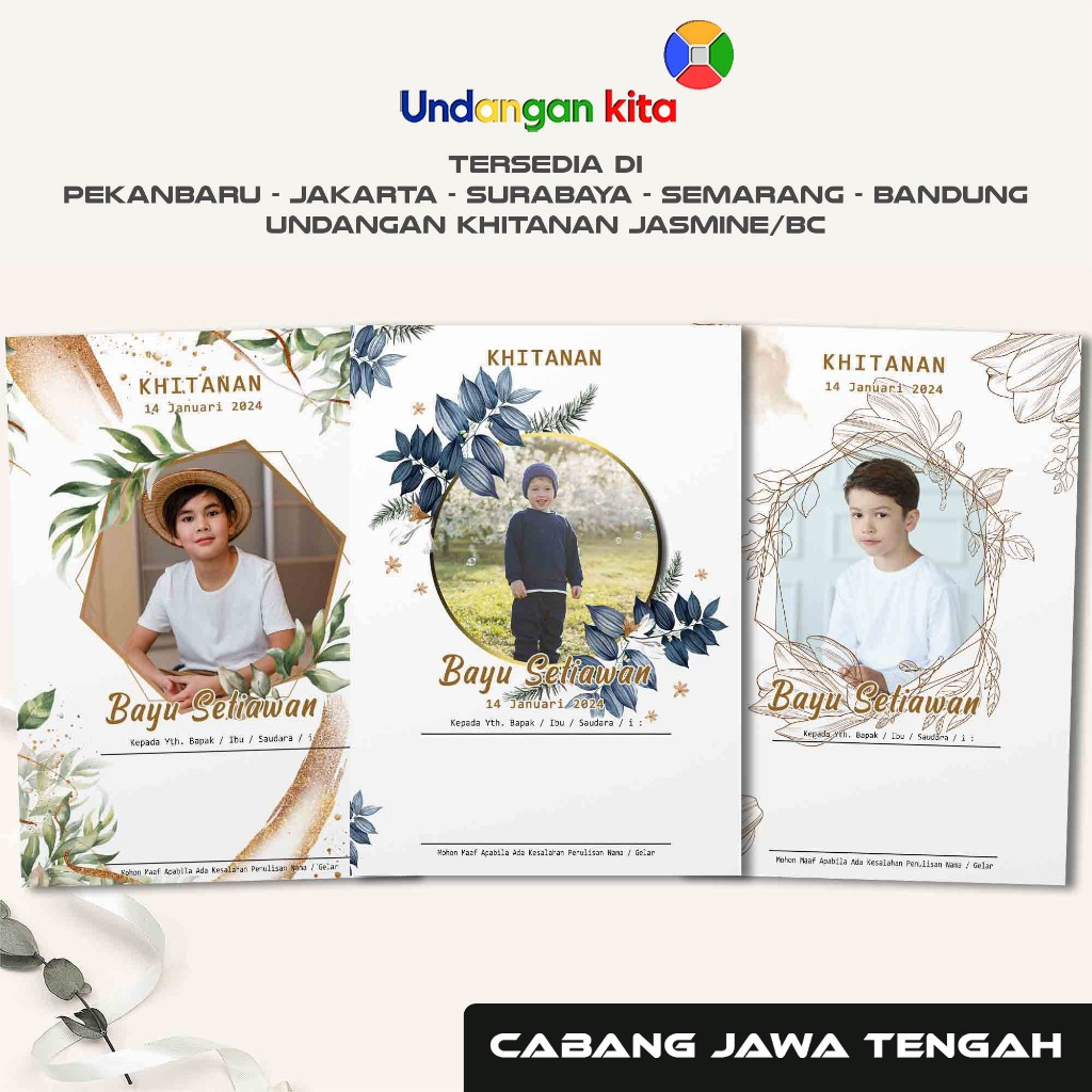 

Undangan Khitanan Softcover Jasmine / BC Undangan Kita Semarang