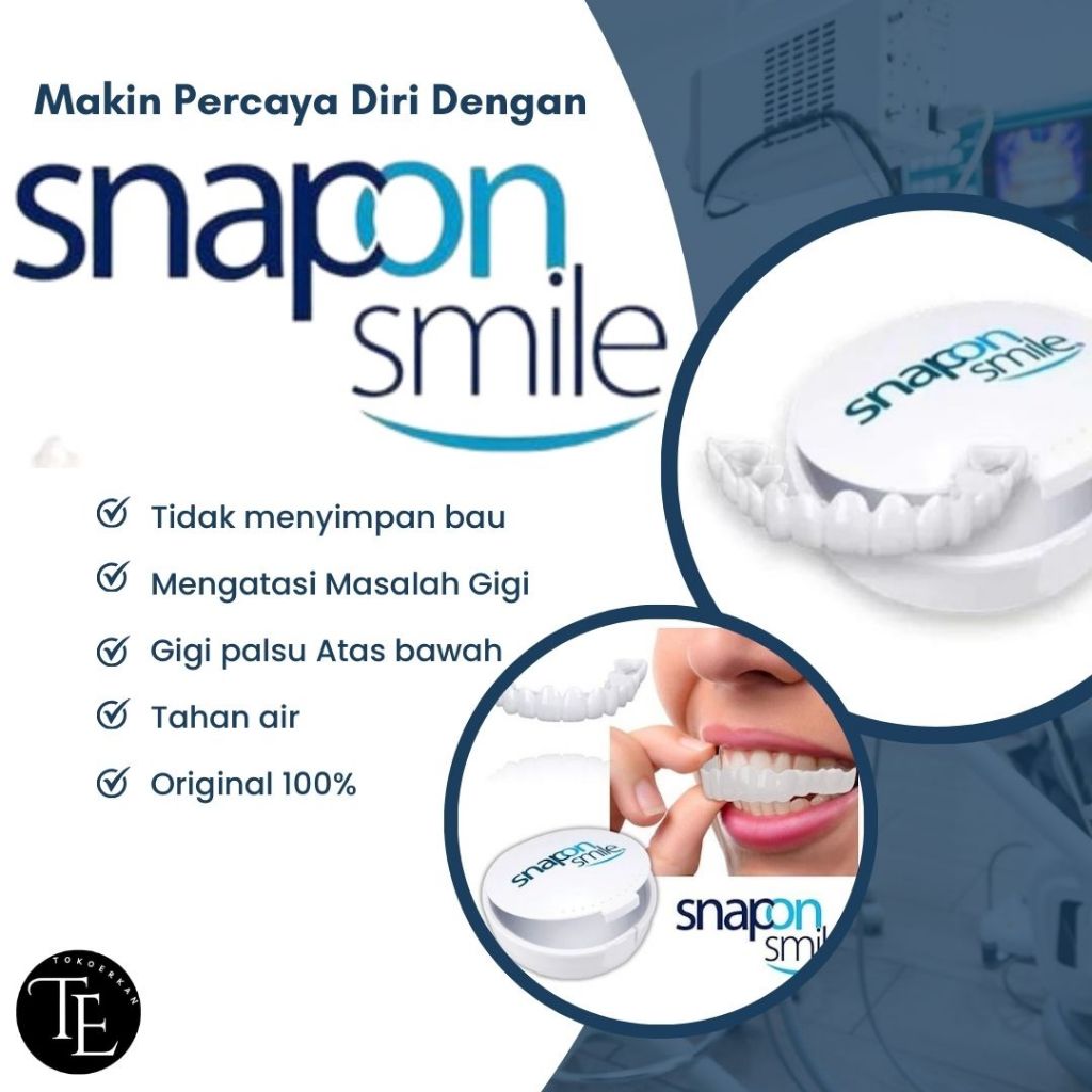 KUALITAS TERBAIK Snap On Smile 100% ORIGINAL Authentic / Gigi Palsu Snapon Smile 1 Set