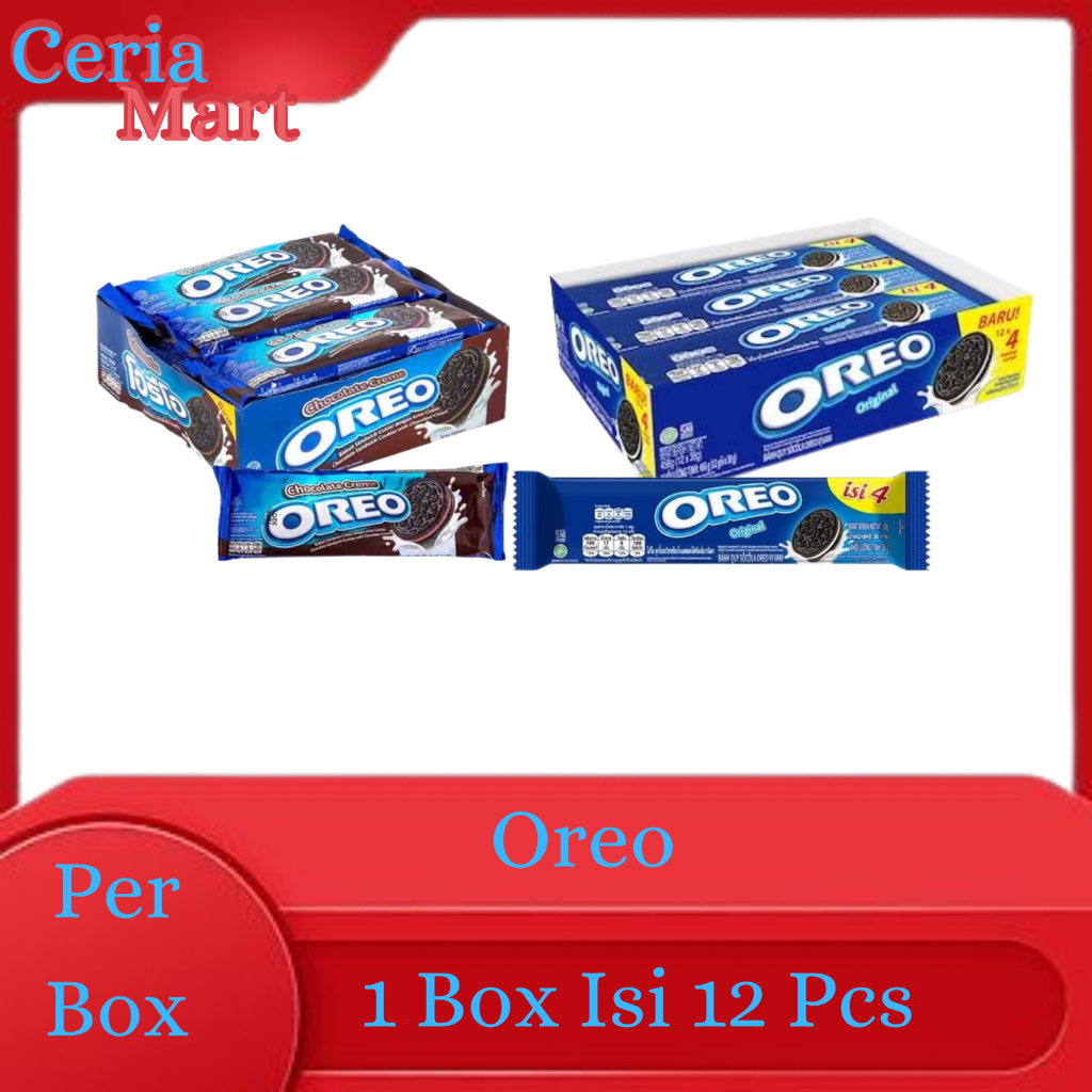 

OREO BISKUIT KERING 1 BOX ISI 12 PCS 1 PCS 3 KEPING