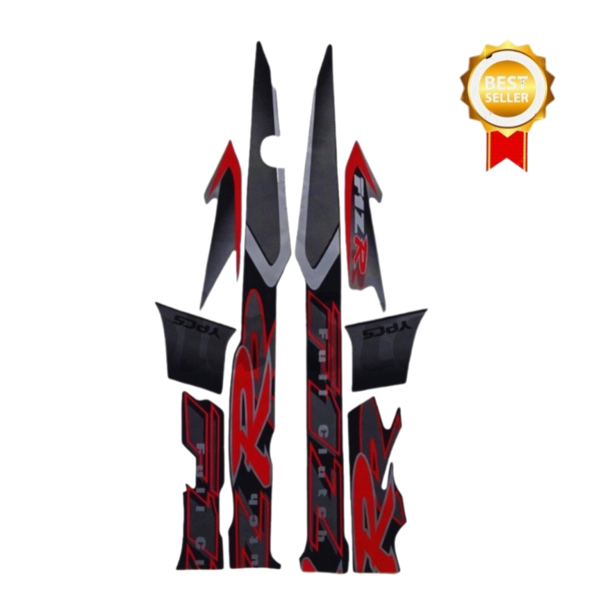 Stiker Striping Yamaha F1ZR F1 Zr 2002 Full Clutch Hitam Merah List Body Motor Standar F1ZR 2002