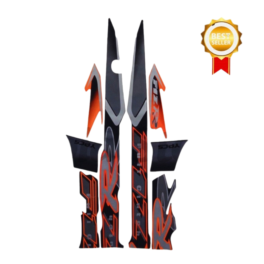 Stiker Striping Yamaha F1ZR F1 Zr 2002 Full Clutch Hitam Orange List Body Motor Standar F1ZR 2002