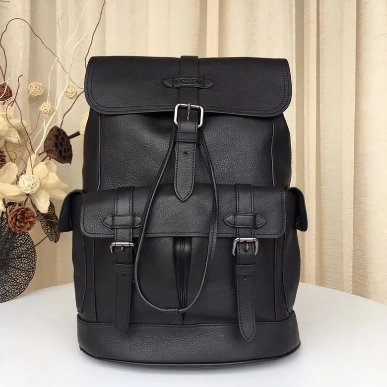 Backpack F23202 Hudson Backpack Black Leather - Backpack Pria Original