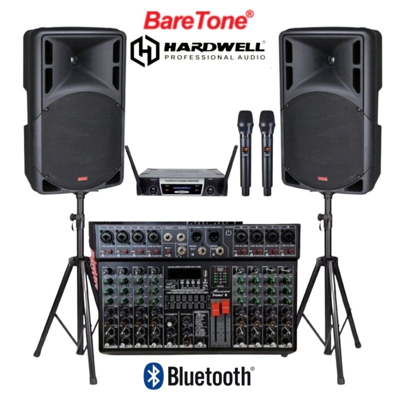 Paket Speaker Aktif Baretone 15 inch Max 15Rae sound system 8 channel