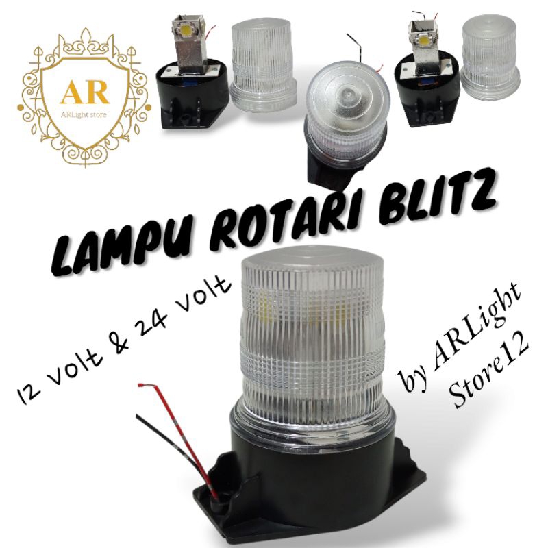 LAMPU ROTARY BLITZ 1 KALI KEDIP BUAT MOBIL TRUK DAN ANGKUTAN BESAR 12 VOLT & 24 VOLT