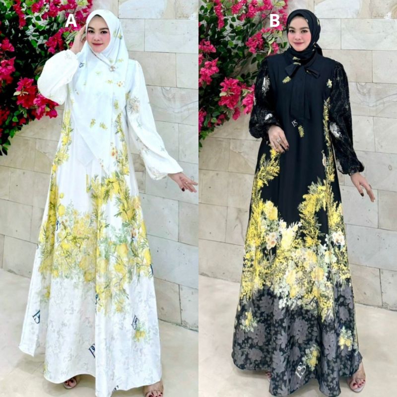 Gamis Muslim Branded  Shania Set hijab By Poppy