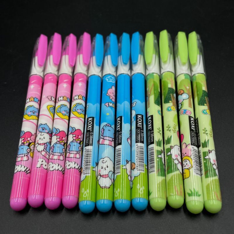 

pulpen gel esco karakter isi 12pcs