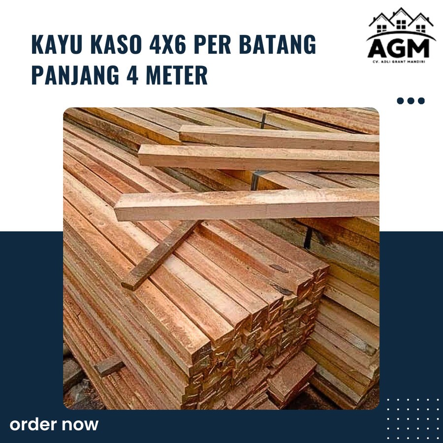 kayu kaso 4x6 per batang panjang 4 meter