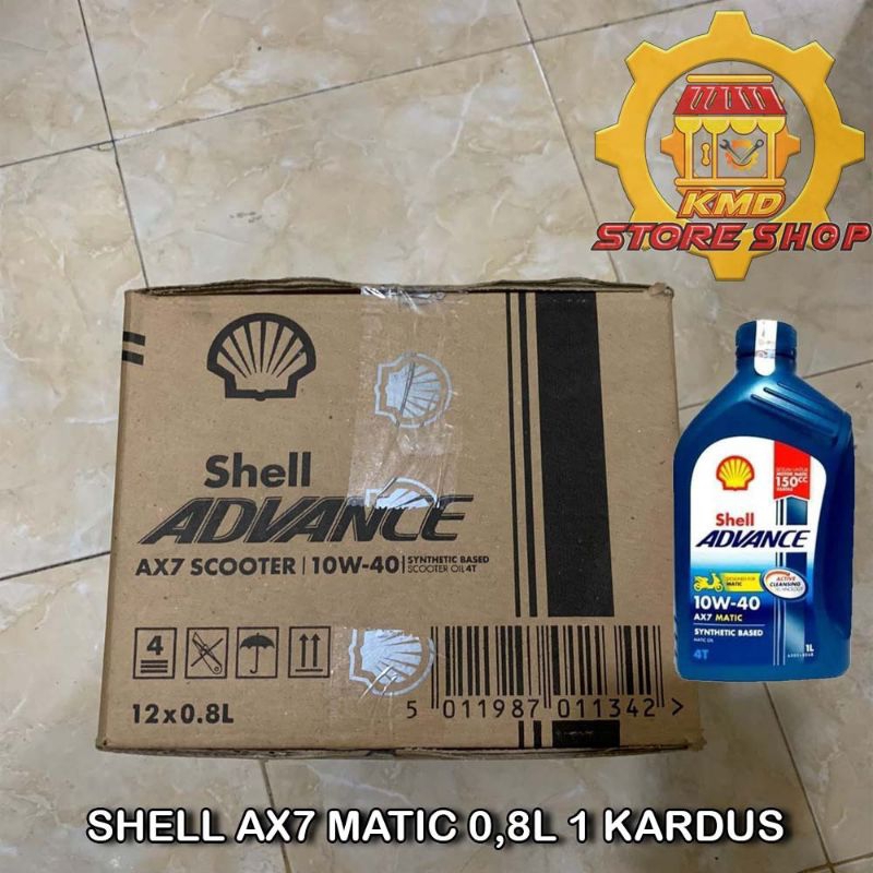 Oli Shell AX7 Matic 0,8 Liter 1 Kardus | Shell AX7 Matic 0,8 L 1 Dus