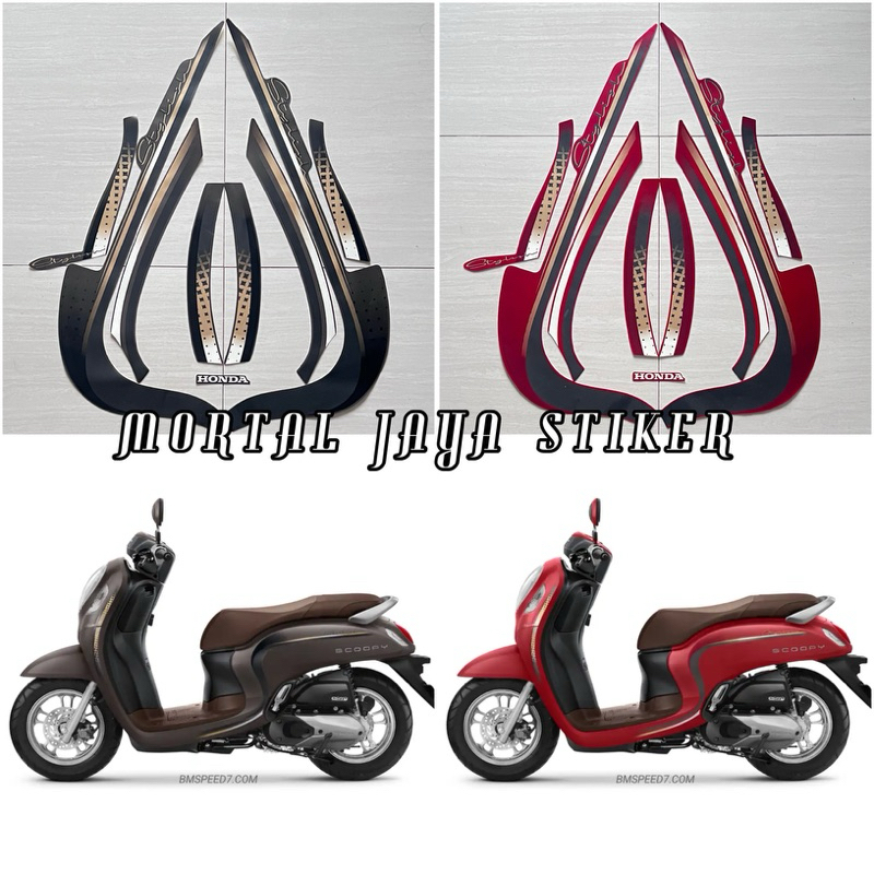 STIKER STRIPING LIS LES BODY MOTOR SCOOPY STYLISH NEW 2023