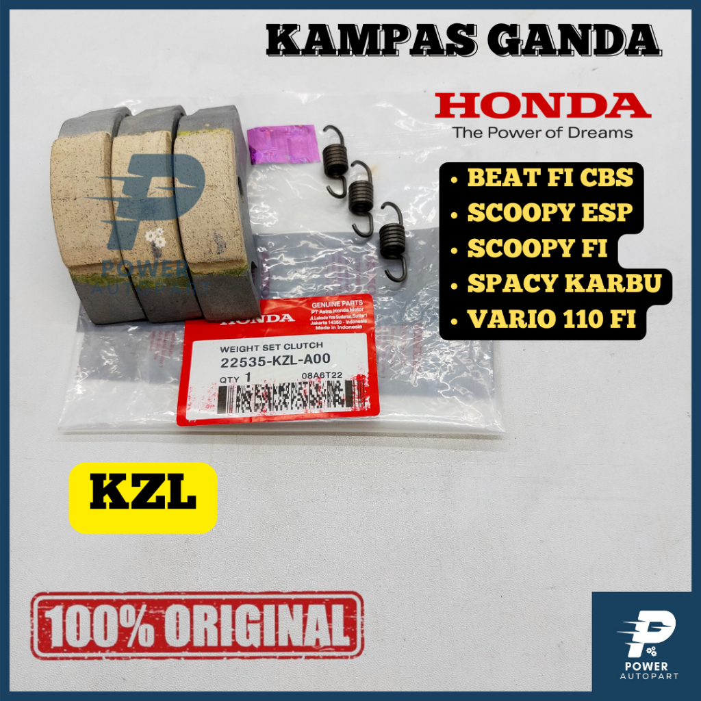 KAMPAS GANDA CVT HONDA BEAT F1 CBS,SCOOPY ESP, SPACY KARBU,VARIO 11O F1 ORIGINAL - KZL