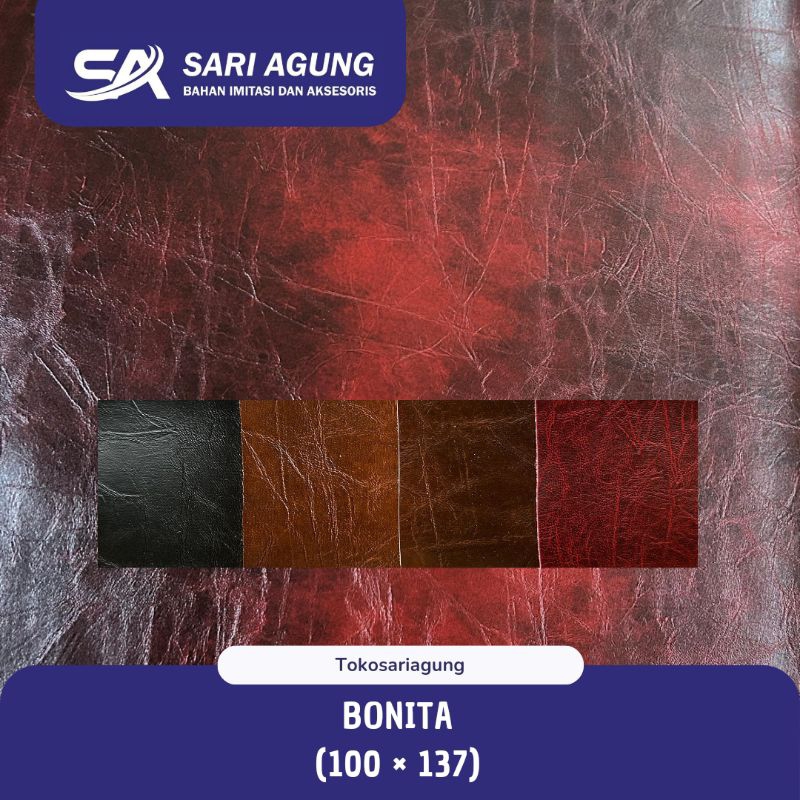 Bonita (Meter) Bahan Kulit Sintetis Untuk Tas Dompet Sandal