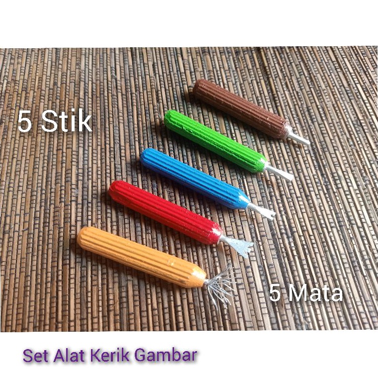 

ART Y8C7 Set Alat Kerik Gambar 5 Stik 5 Mata Alat Gores Krayon Menggambar Teknik Grafito Teknik Kerik Peralatan Menggambar