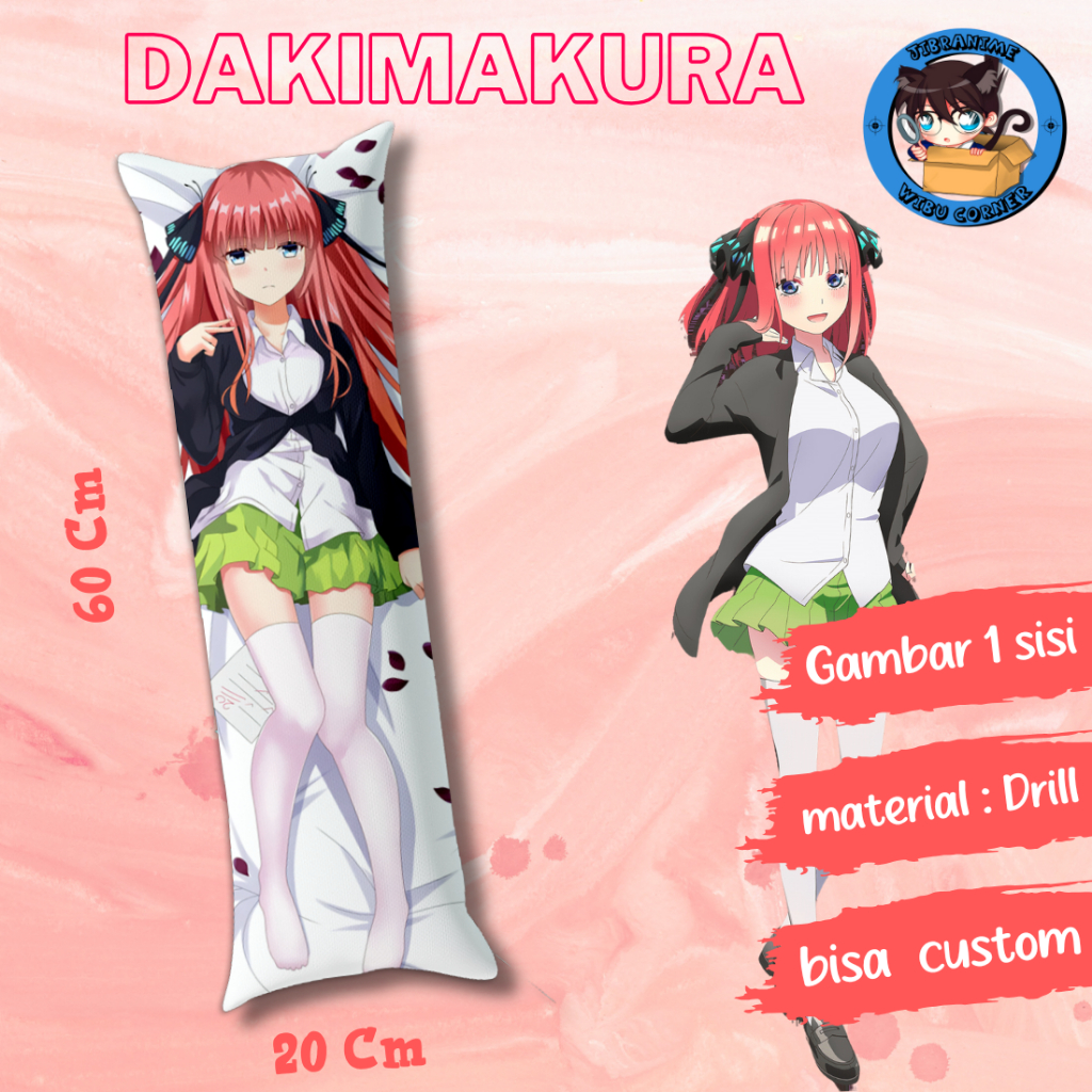 dakimakura / guling anime Go-Toubun no Hanayome / nakano nino