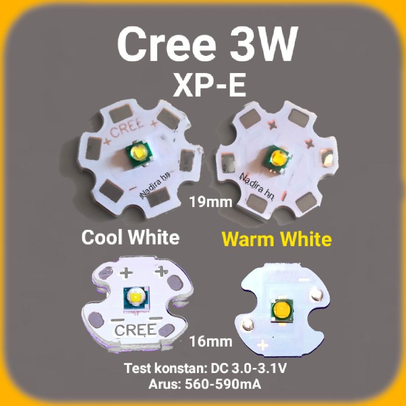 HPL CREE 3W High Power Led 3 watt XP-E xpe lampu senter lampu sorot lampu tembak