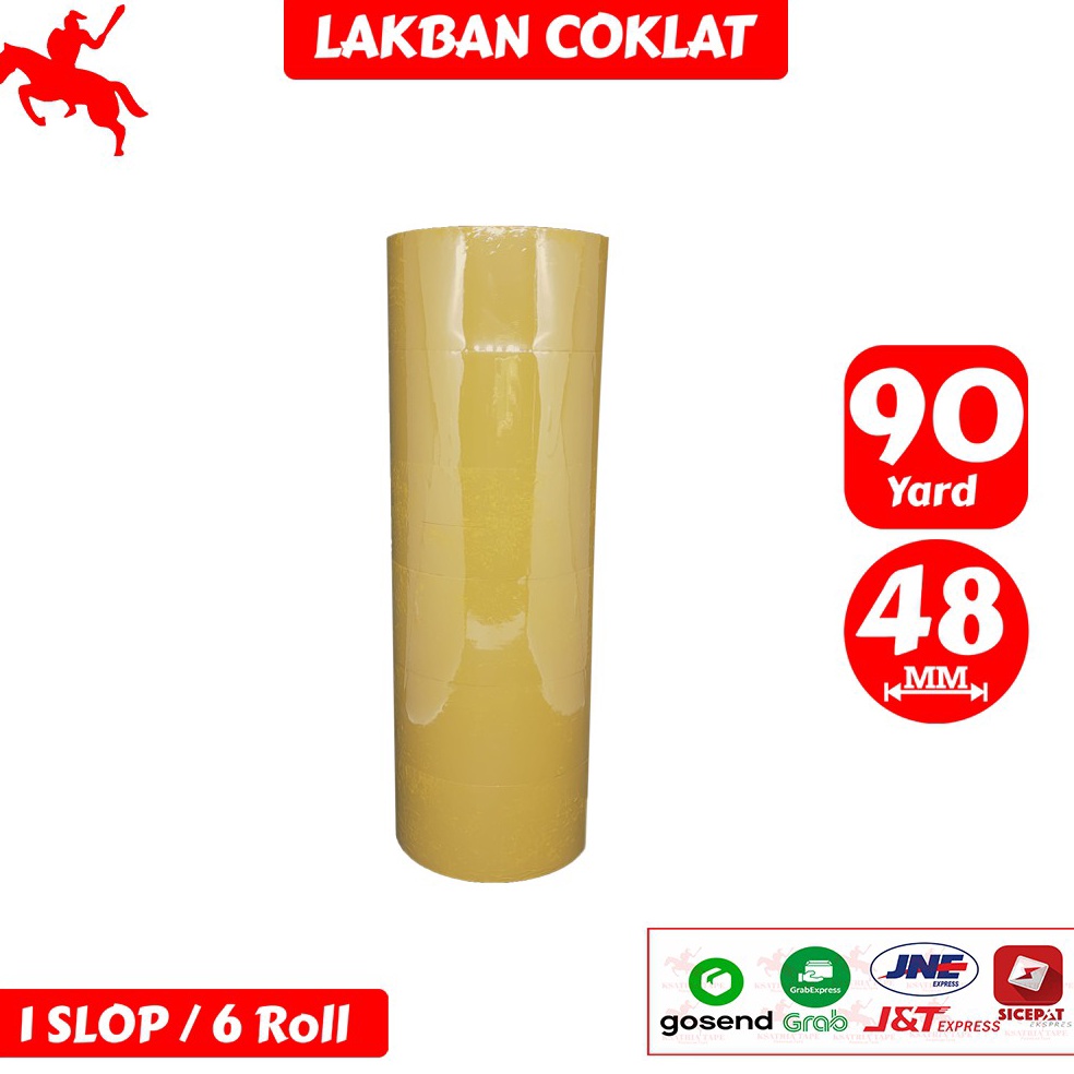 

ART Q4P9 Lakban OPP Tape Lakban Coklat KSATRIA Tape 9 Yard 1 Slop