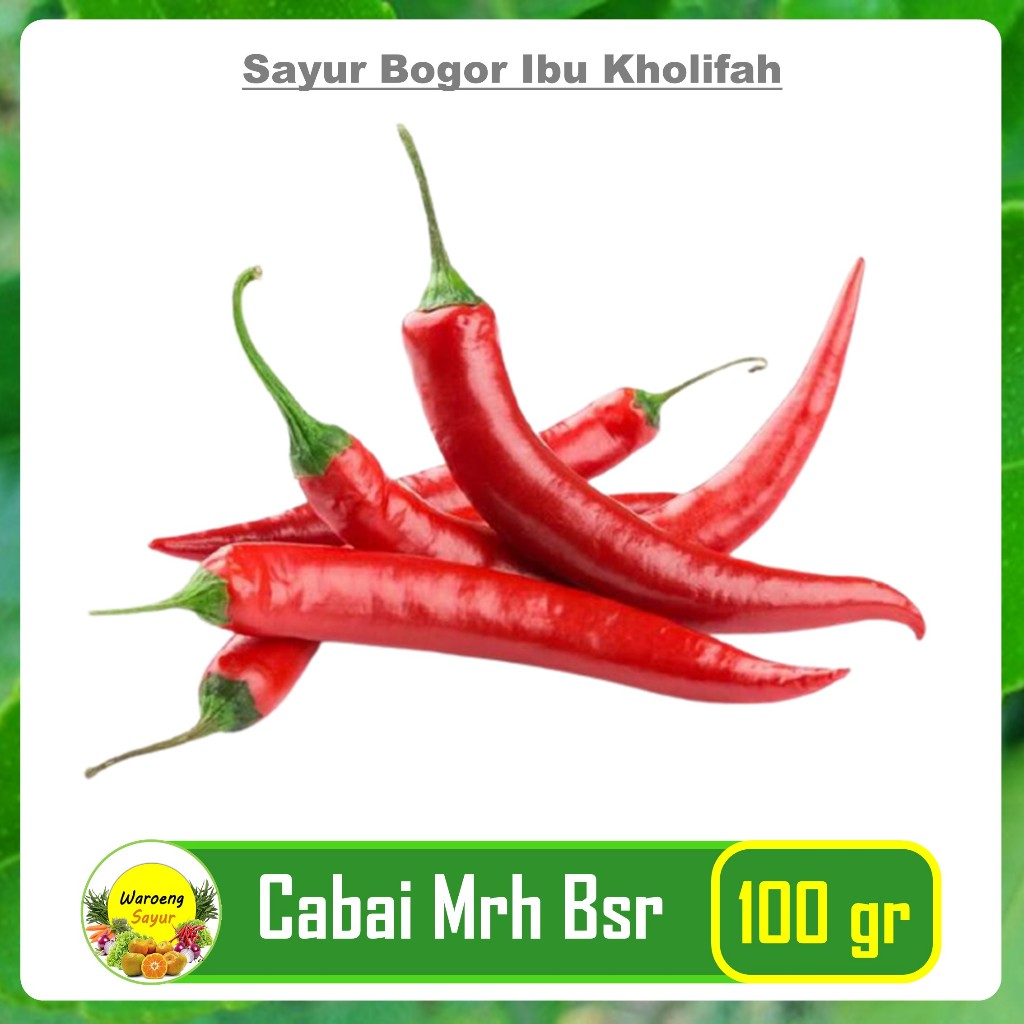 

Cabe Cabai Merah Besar 100 Gram Bumbu Dapur Warung Sayur Online Sayuran Segar Bogor Freshmart