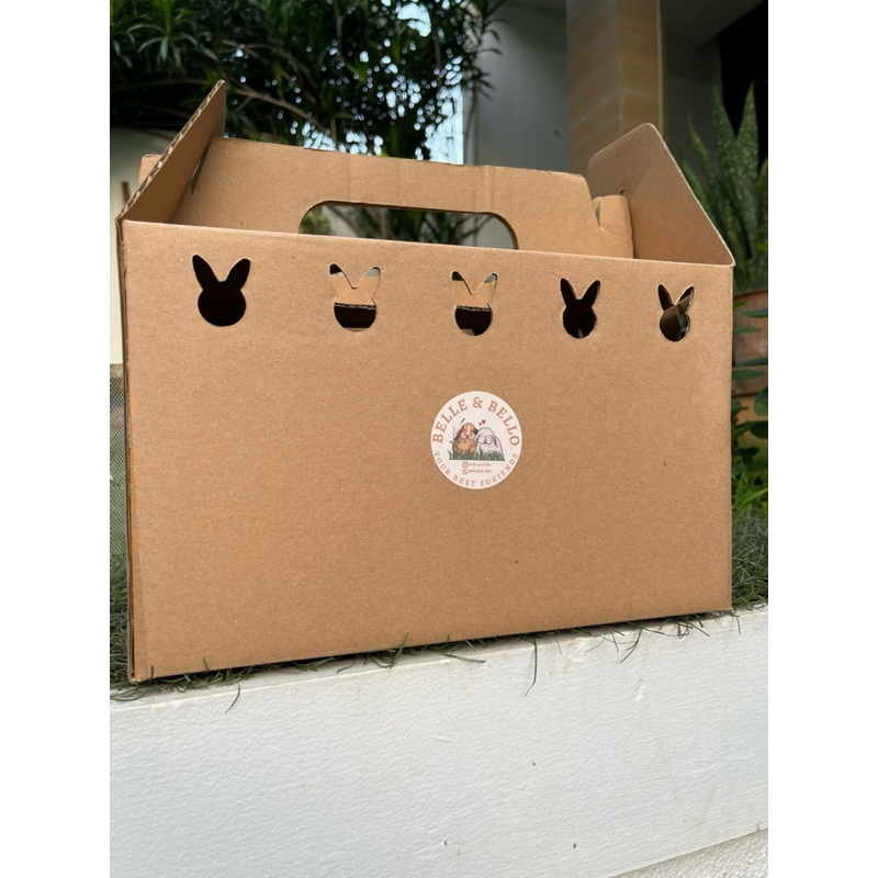 

(Tanpa Sticker) Gable Box Kardus Handle Cokelat Serbaguna Lucu Ukuran Besar 31x20x19 Special Edition