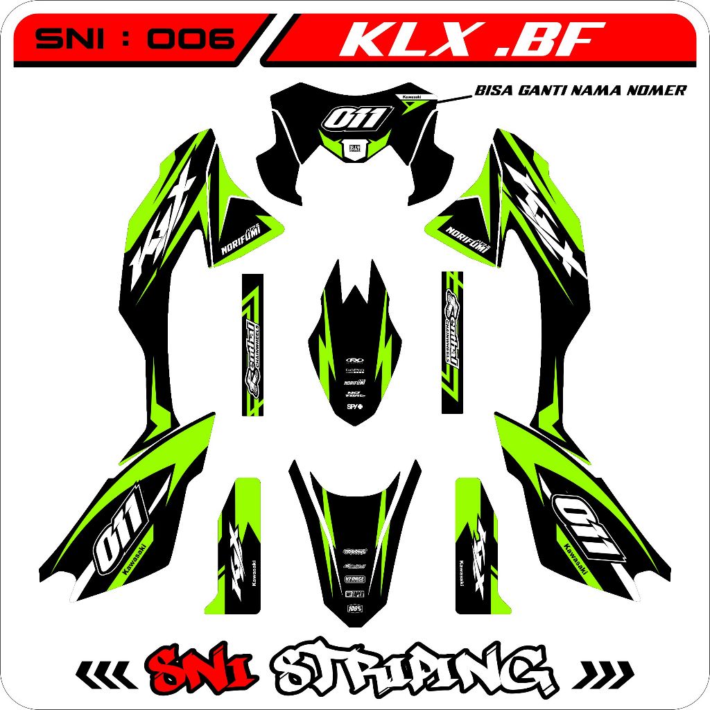 Decal Klx bf extreme. (SNI.006)
