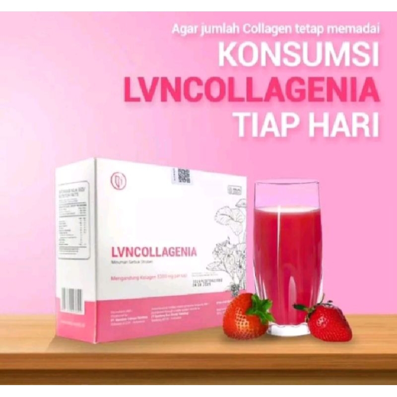 

LVNCOLLAGENIA minuman serbuk collagen rasa stroberi