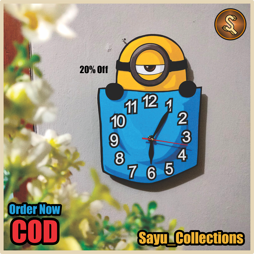 Jam Dinding Aesthetic Karakter Minions