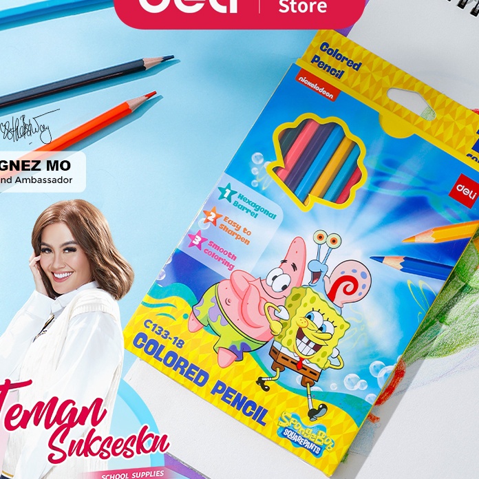 

Sale Deli Pensil Warna Colored Pencil 24 Warna Spongebob Edition EC133