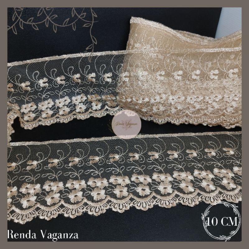 RENDA TULLE / TILLE / TILE ANGGREK UKURAN LEBAR 10CM