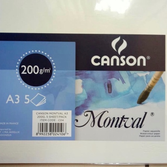 

FG2 Canson Montval A3 for Watercolour 2gsm 5sht