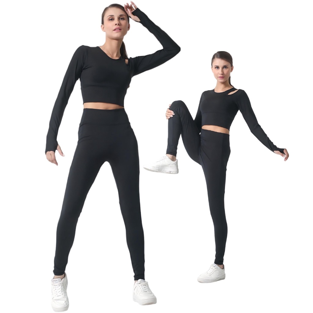 Set Baju olahraga wanita,Yoga outfit,Stelan Yoga,Set olahraga ACTIVEWEAR | YOGA RUNNING SENAM DANCE 