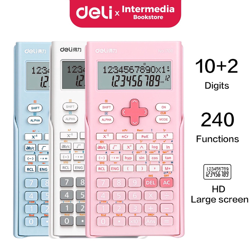

ART K1D Deli 17 Calculator Scientific Kalkulator 24 Fungsi Kalkulasi