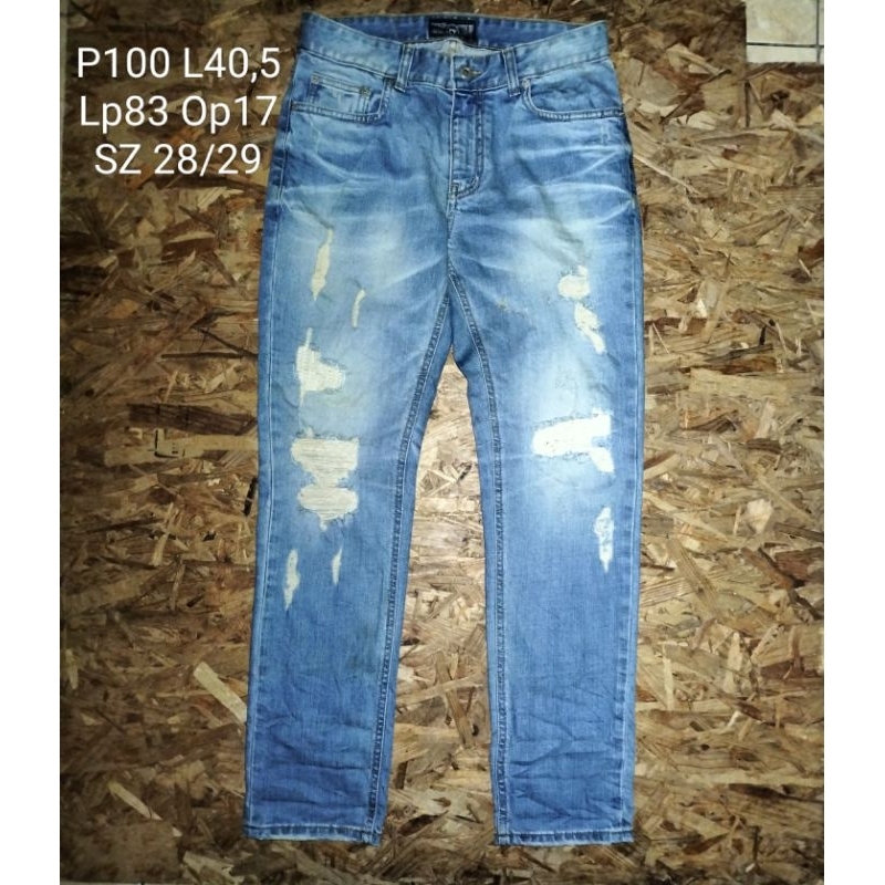 celana jeans ripped modified