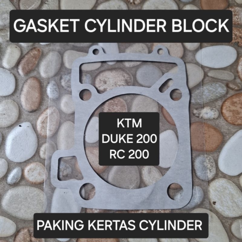 PAKING TENGAH KTM DUKE RC 200 PACKING KERTAS GASKET CYLINDER BLOCK KTM