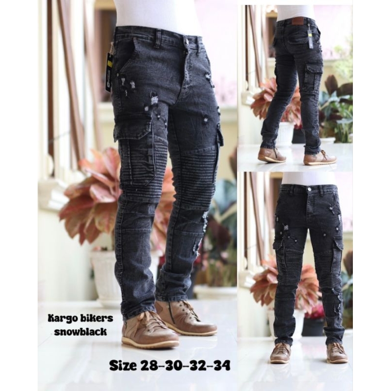 CELANA CARGO JEANS PRIA BIKERS TERBARU | JEANS CARGO BIKERS | CELANA PRIA CARGO BIKER HANDMADE | JEA