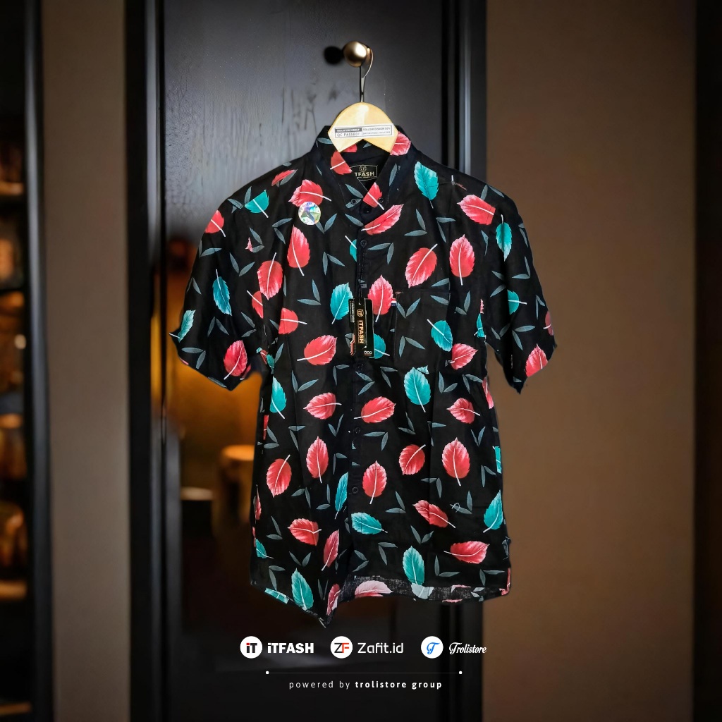 GROSIR TROLIS HEM PRIA KMFL M L XL 30S original iTFASH KMFL4GRUP  baju kemeja hem pria distro cowok 
