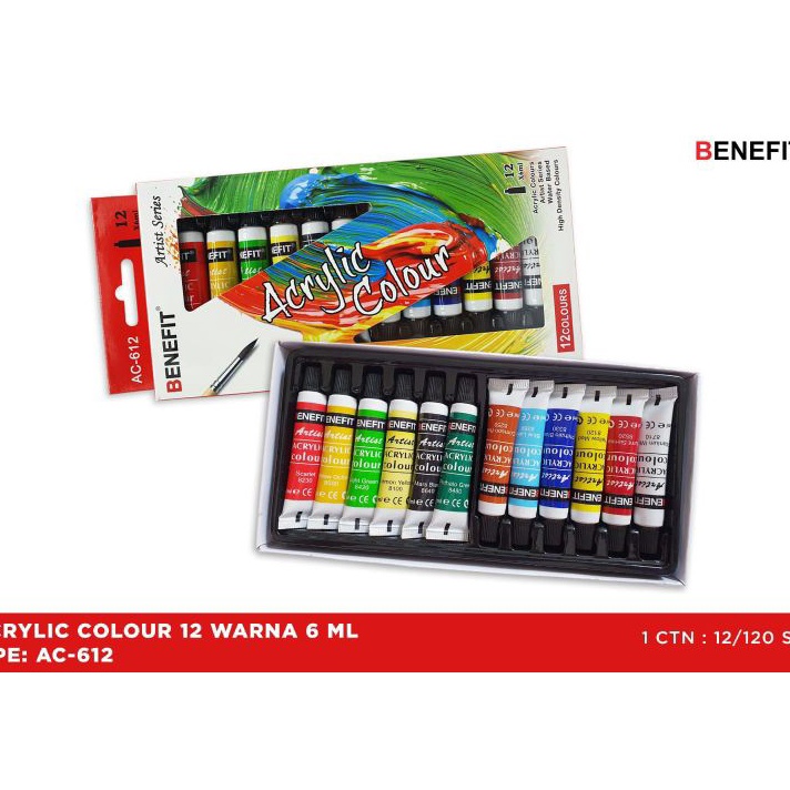 

KP8 CAT ACRYLIC 12 WARNA 6 ML CET AKRILIK