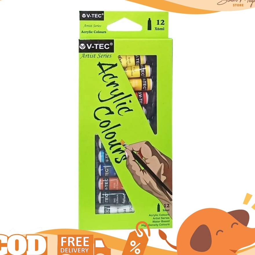 

KP8 Cat Acrylic Vtec 6Ml 12 Warna VT612A VT612 Cat Arilic VTEC 6ml VTec Acrilyc Colour