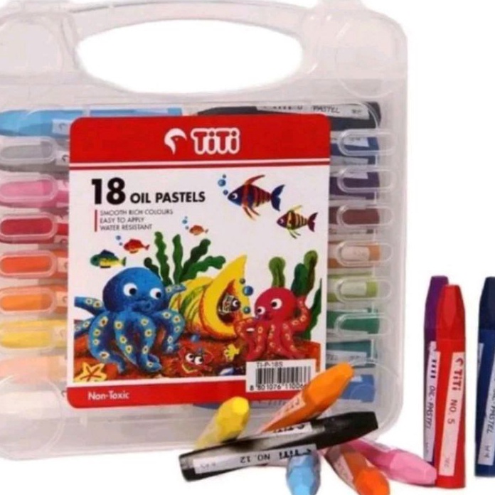 

KP8 CrayonOil pastel TiTi 18 warna 1set