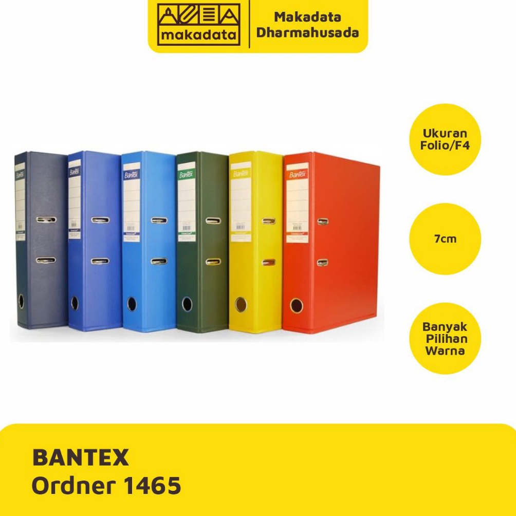 

ART N6U ORDNER BANTEX PVC 1465 UKURAN FOLIOF4 7CM WARNAWARNI 1 PCS