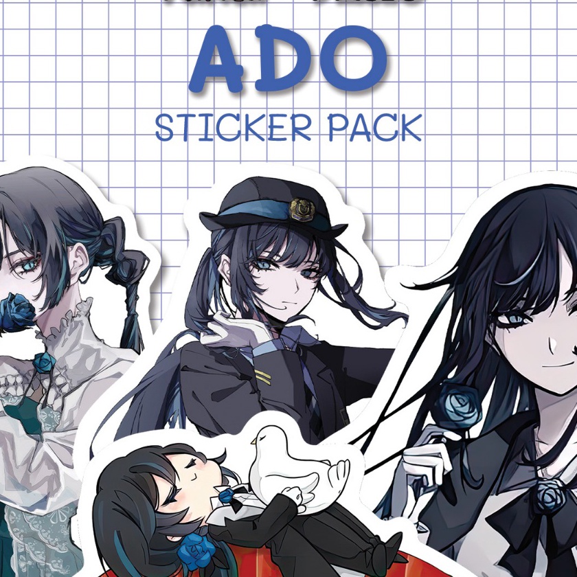

KI3 Stiker Pack Ado Premium Sticker Anime Wateroof