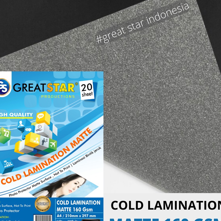 

KI3 LAMINASI DINGINCOLD LAMINATION MATE a42 lembar 16 GSM