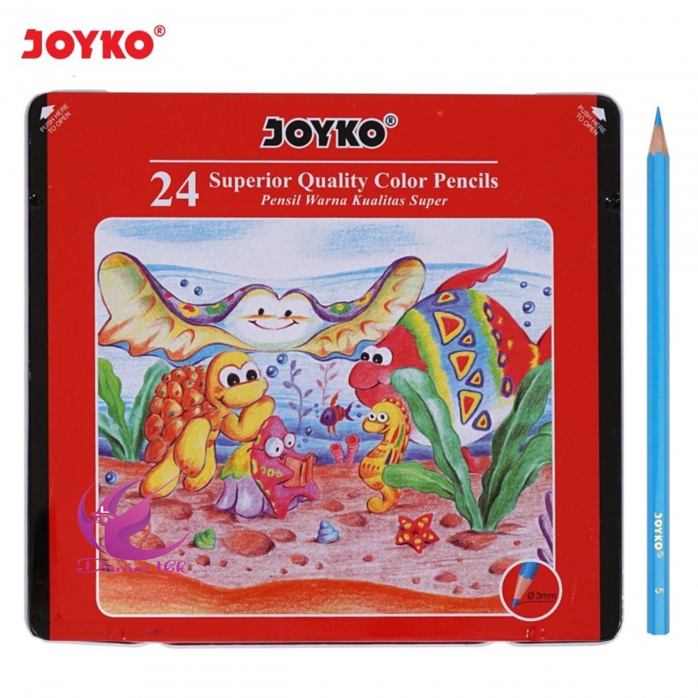 

Pensil Warna Joyko CP24TC 24 Warna Kemasan Kaleng ART D3I6