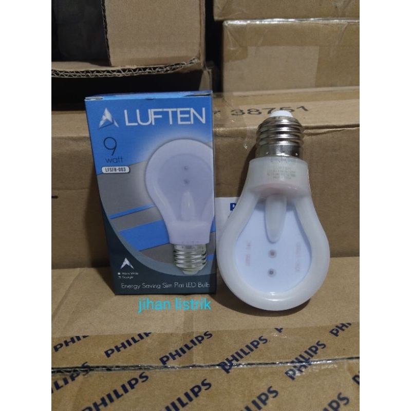 lampu bohlam led 9watt putih/ kuning LUFTEN E27 220volt