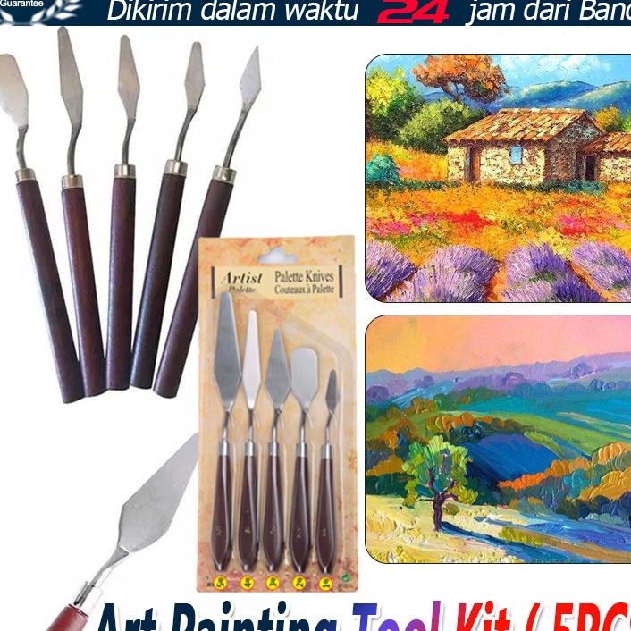 

FG2 5PCSSet Pisau Palet Painting Knife Paint Knife Spatula Dekorasi Kue Lukis Ukir Pisau Lukis